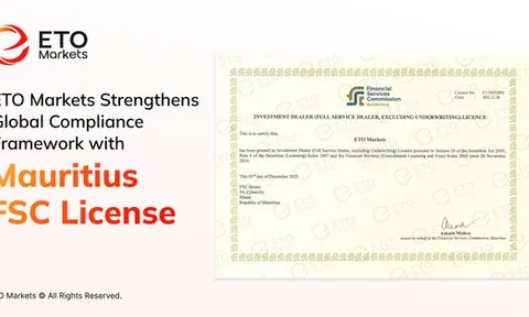 ETO Markets củng cố khung tuân thủ toàn cầu với giấy phép từ Mauritius FSC