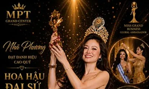 Doanh nhân Nhã Phương đăng quang Hoa hậu Đại sứ Doanh nhân Hòa bình Toàn cầu 2026 cuộc thi Miss Grand Business Global 2026